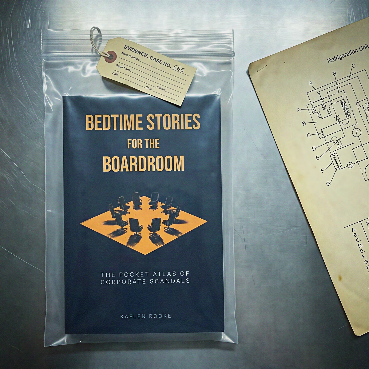 Bedtime Stories for the Boardroom — bagged and tagged as Evidence Case No. 666